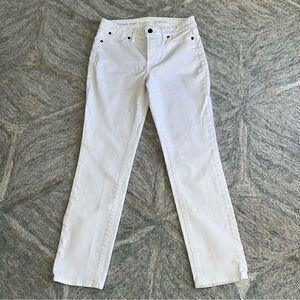Talbots Heritage Fit Straight Leg White Jeans size 6P